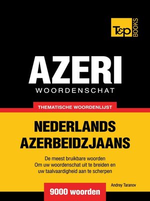 cover image of Thematische woordenschat Nederlands-Azerbeidzjaans